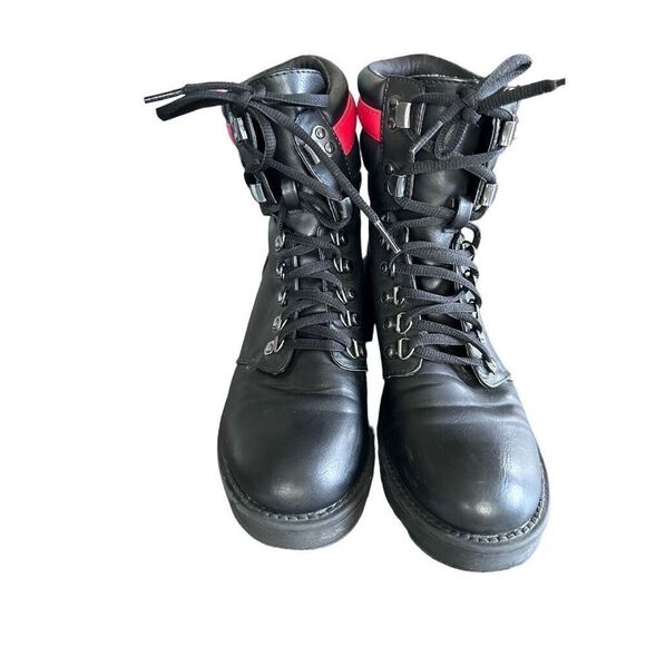 MIA WOMEN'S LACE-UP Size 8.5 LYZA BLACK/RED ANKLE WINTER COMBAT BOOTS - Picture 9 of 10